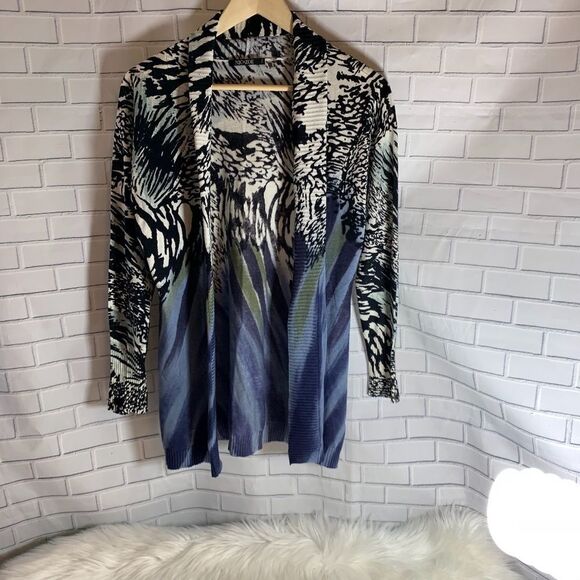 Nic + Zoe Mixed Media Cardigan Size PM - Picture 2 of 5